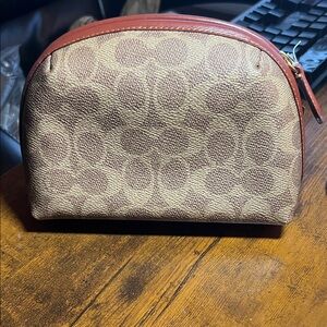 Signature Saddle and Tan cosmetic Pouch